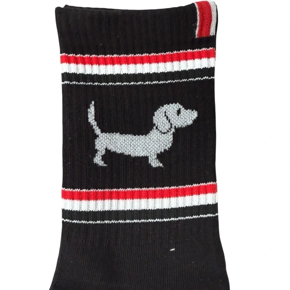 NWT Dachshund Dog Socks Gray, White, and Black Socks Pack of 3